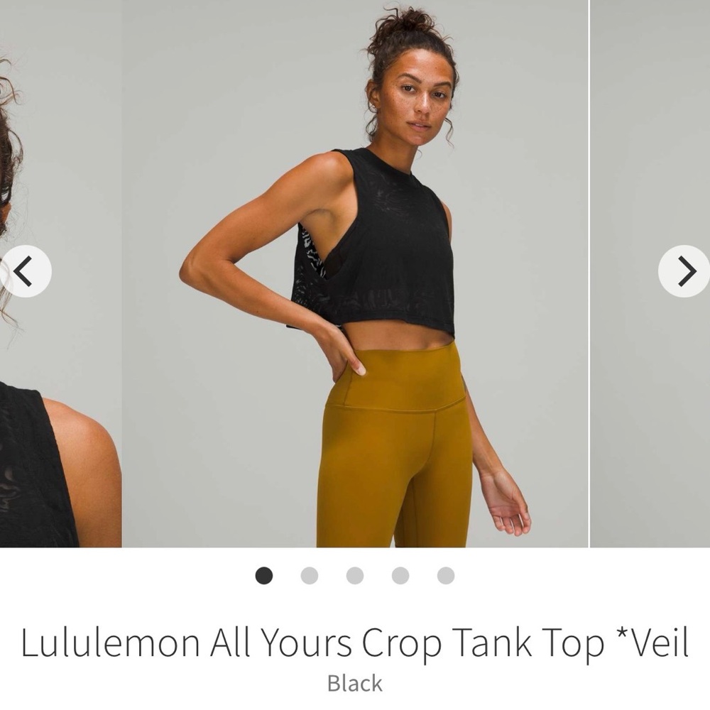 Lululemon All Yours Crop Tank Top *Veil - Black
